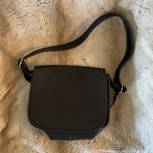 Coach black leather crossbody